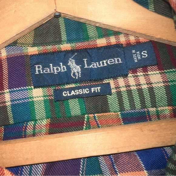 Polo Ralph Lauren Fall Multicolored Plaid L/S Button Up Shirt Men's Small S - Picture 5 of 6